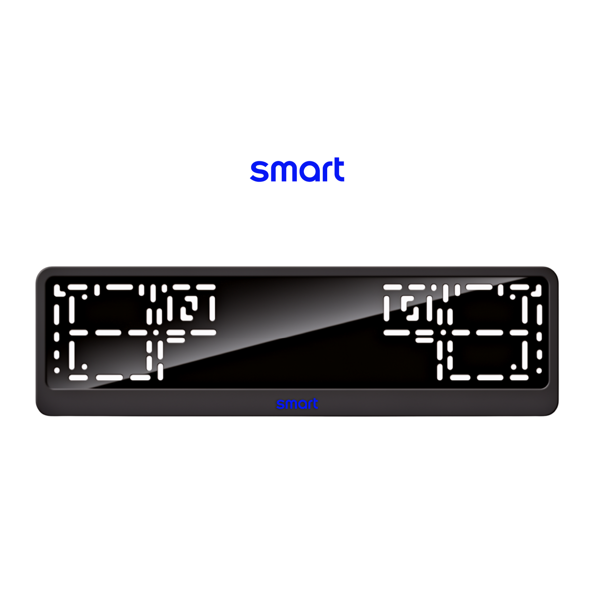 Cadres de plaque d'immatriculation Smart - Bleu - CLASSIC