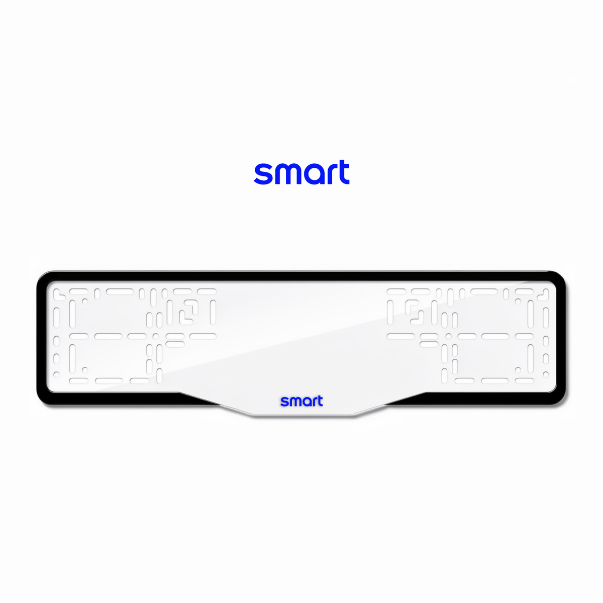 Cadres de plaque d'immatriculation Smart - Bleu - GLASS