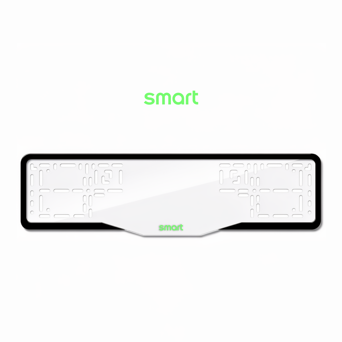 Cadres de plaque d'immatriculation Smart - Vert néon - GLASS