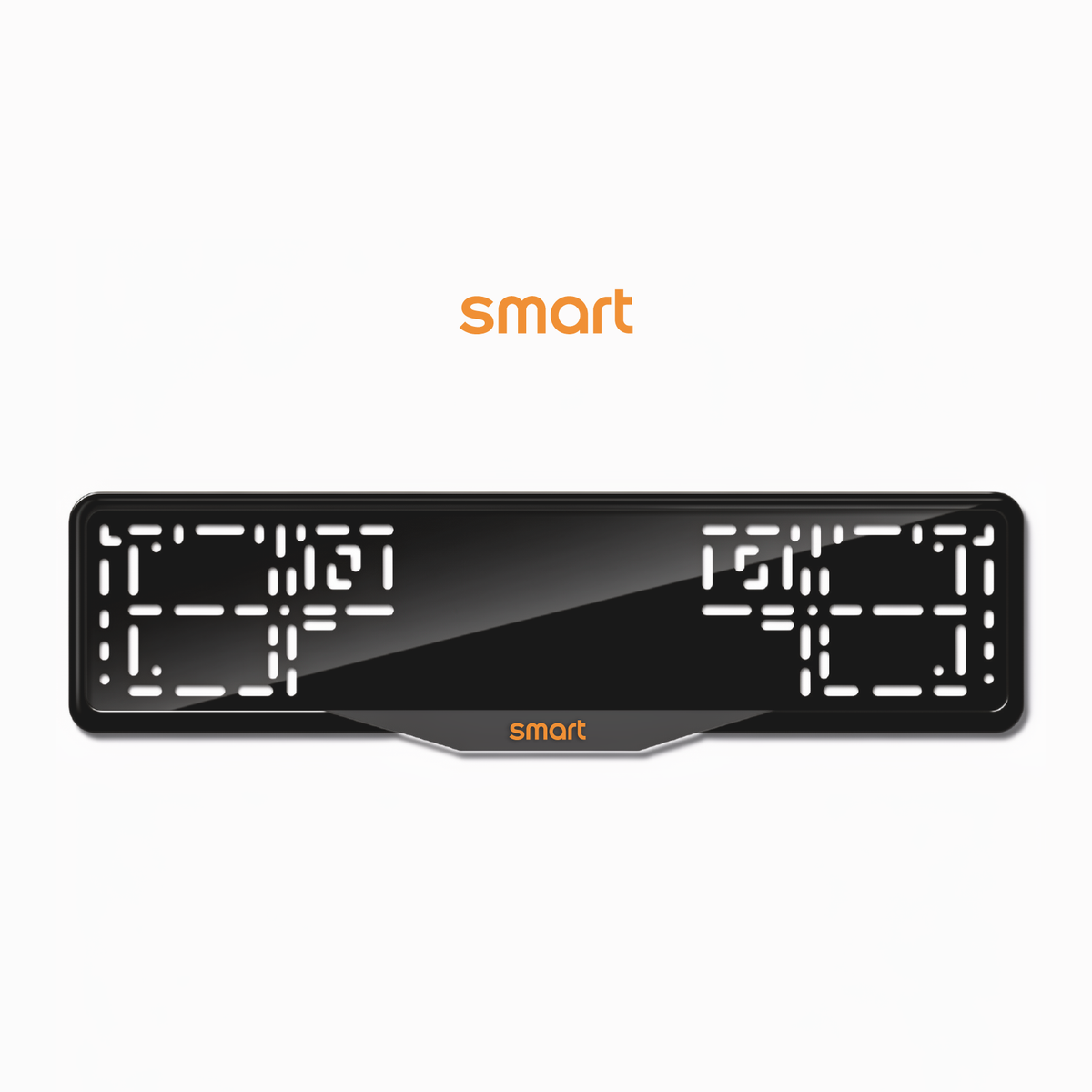 Cadres de plaque d'immatriculation Smart - Orange Hermès - SATIN