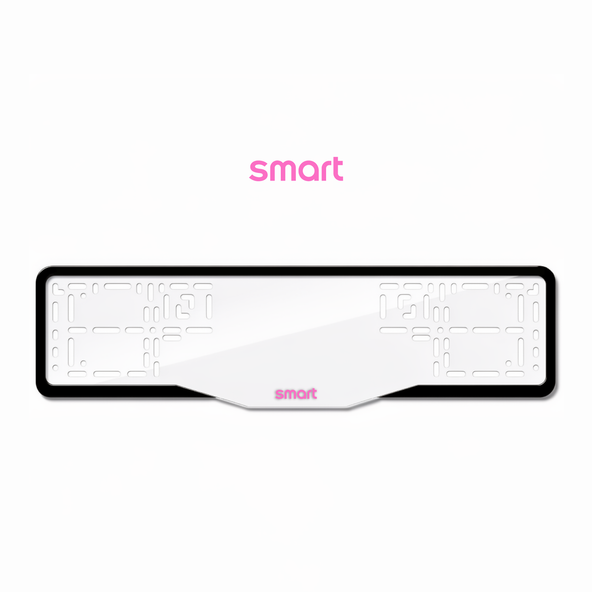 Cadres de plaque d'immatriculation Smart - Rose - GLASS