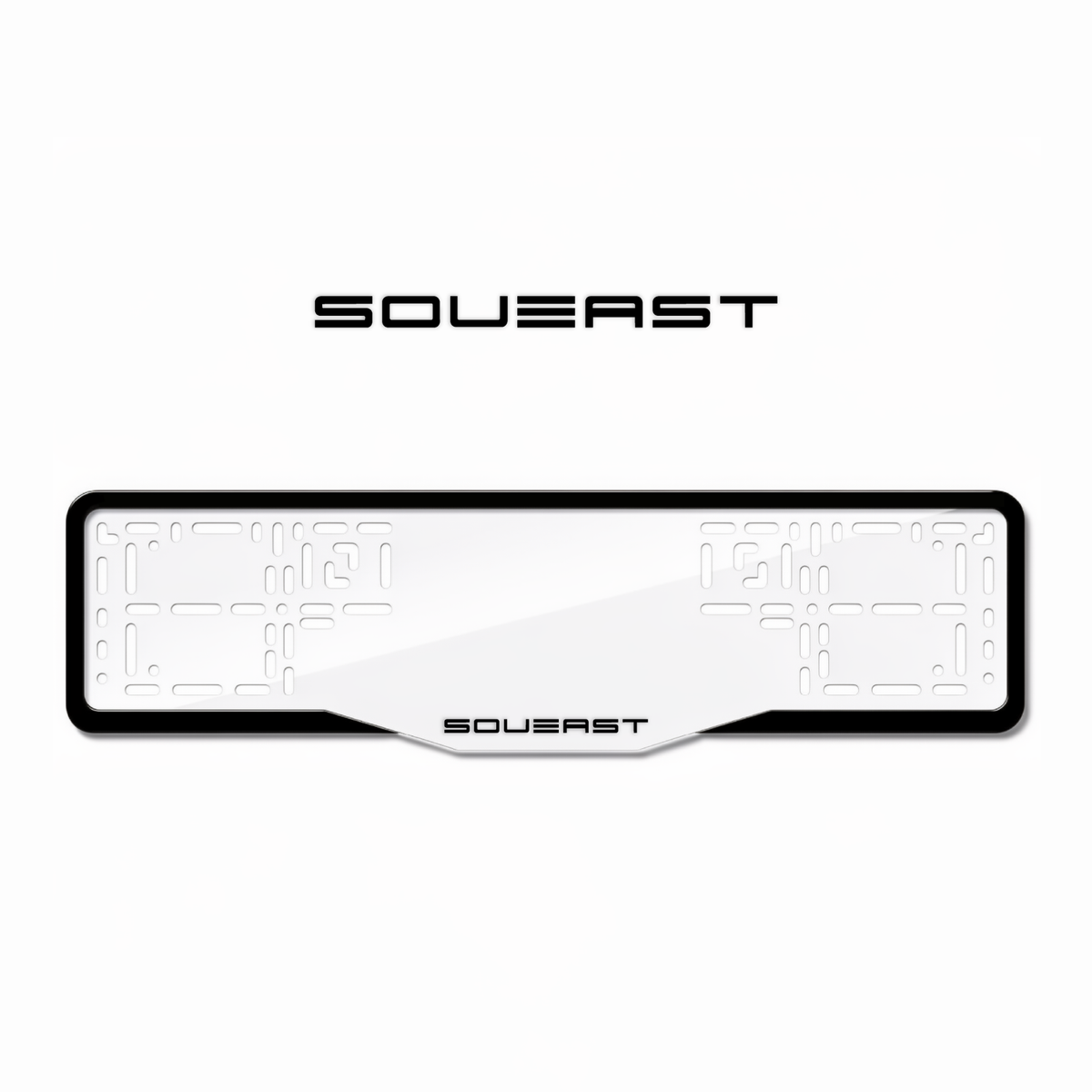 Cadres de plaque d'immatriculation Soueast - Noir - GLASS