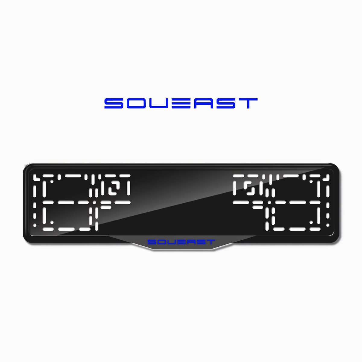 Cadres de plaque d'immatriculation Soueast - Bleu - SATIN