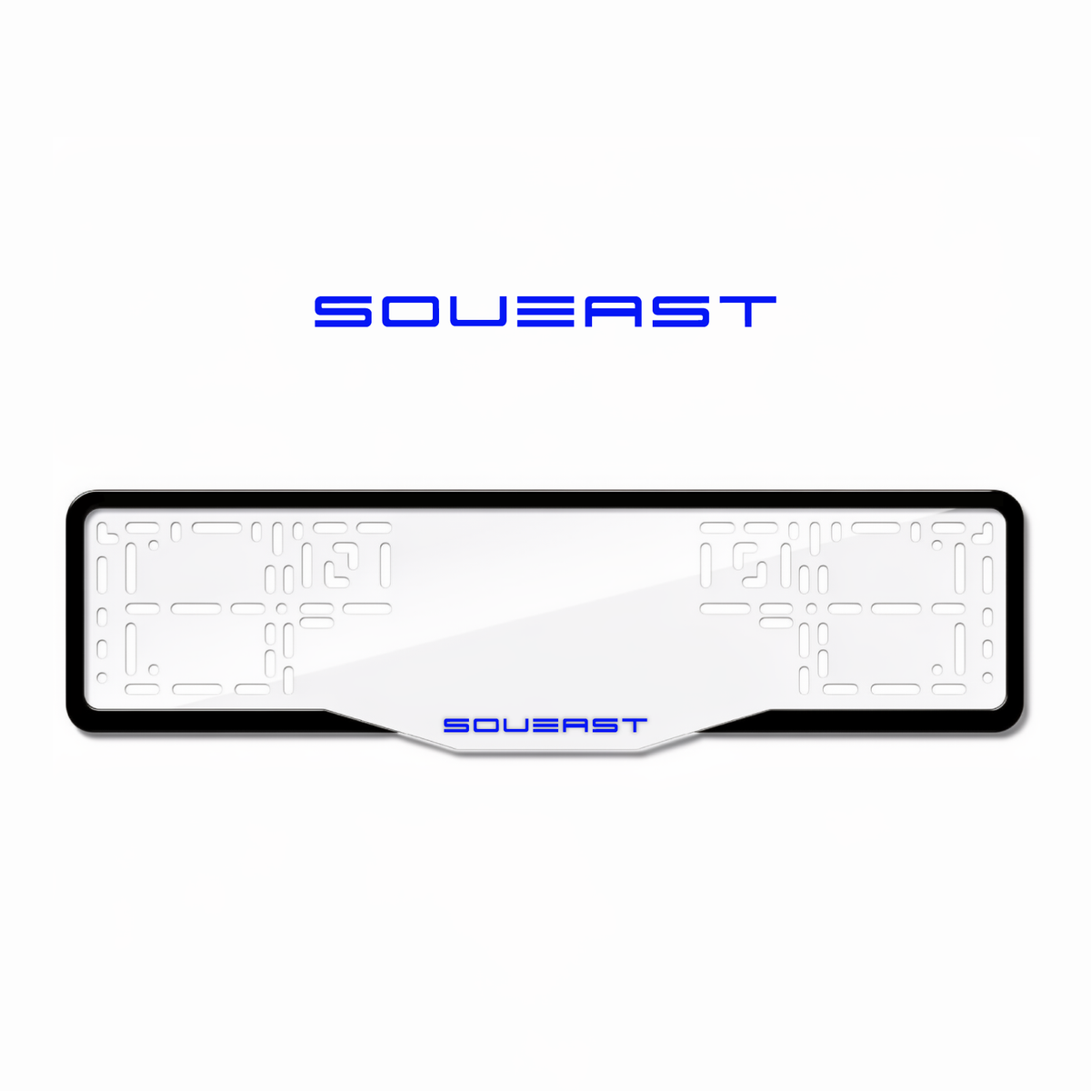 Cadres de plaque d'immatriculation Soueast - Bleu - GLASS