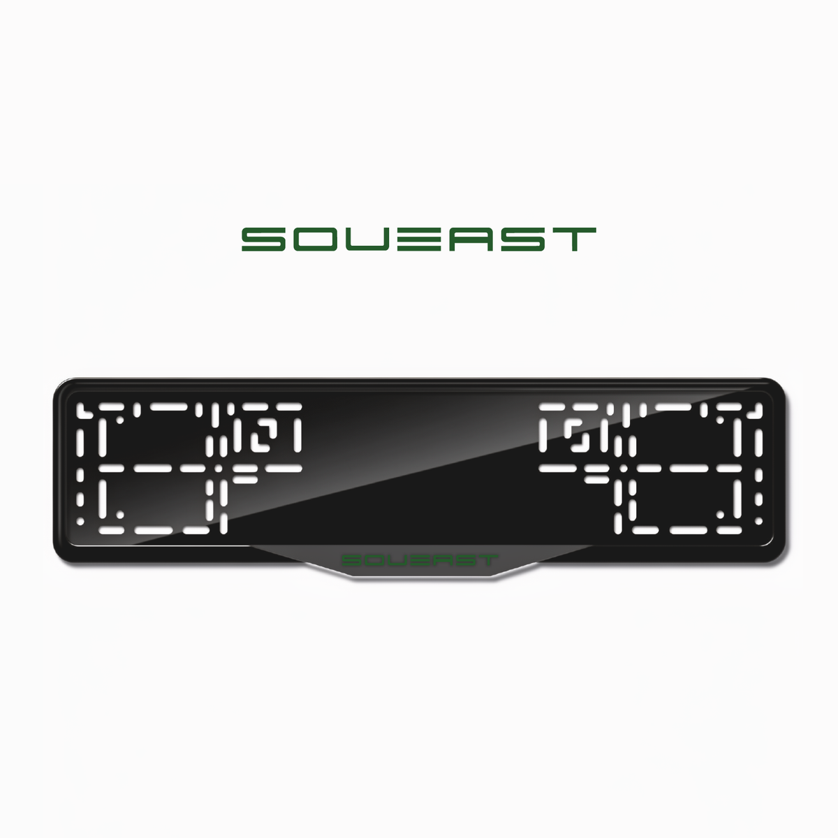 Cadres de plaque d'immatriculation Soueast - Vert - SATIN