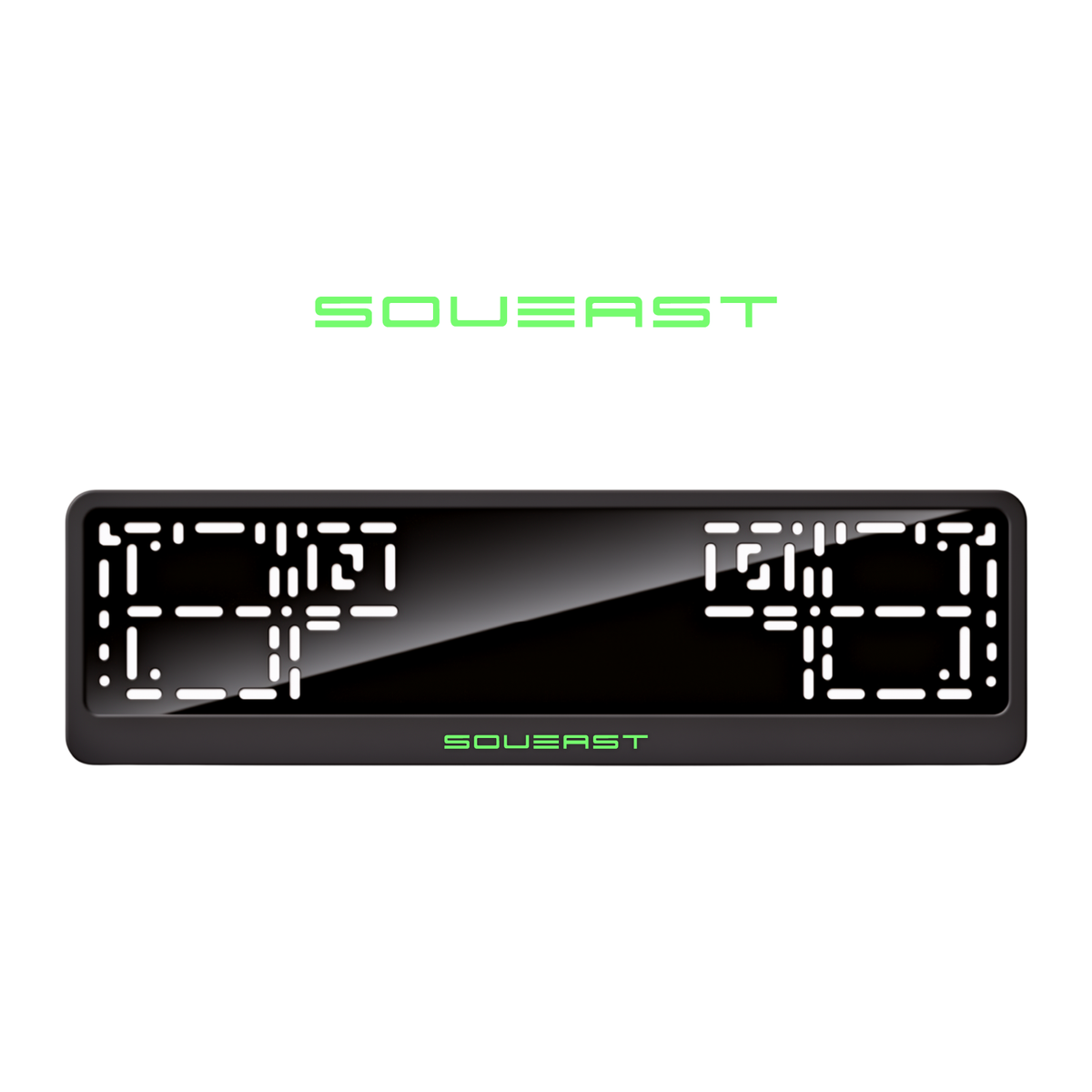Cadres de plaque d'immatriculation Soueast - Vert néon - CLASSIC
