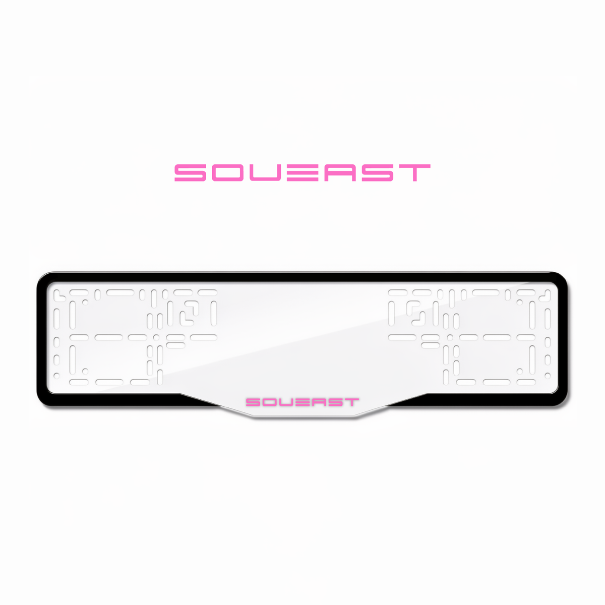 Cadres de plaque d'immatriculation Soueast - Rose - GLASS