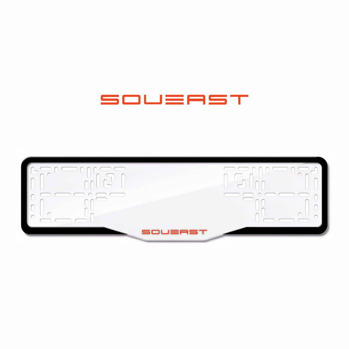 Cadres de plaque d'immatriculation Soueast - Rouge - GLASS