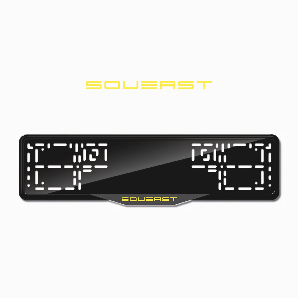 Cadres de plaque d'immatriculation Soueast - Jaune - SATIN