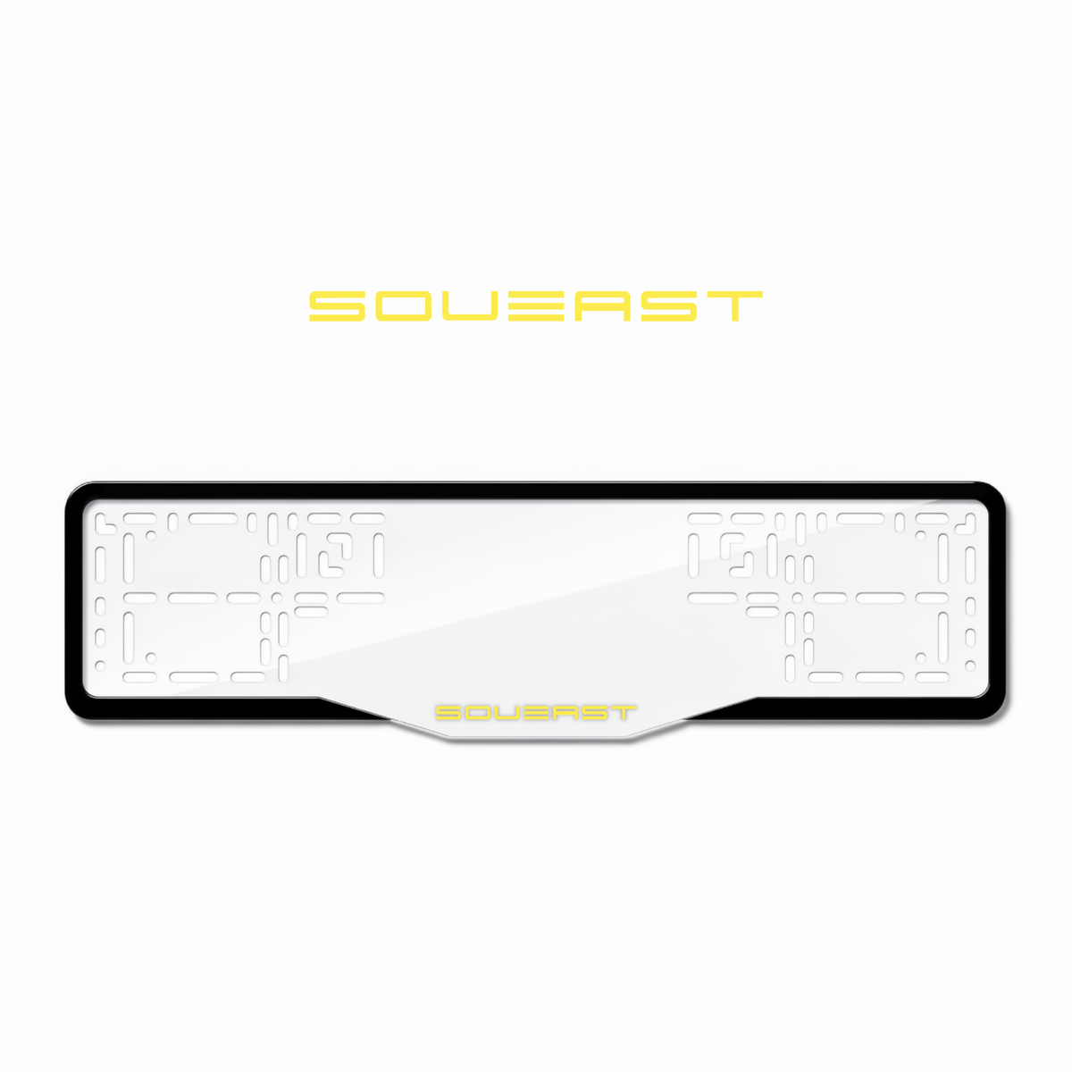 Cadres de plaque d'immatriculation Soueast - Jaune - GLASS