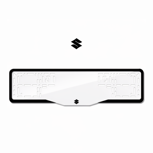 Cadres de plaque d'immatriculation Suzuki Logo - Noir - GLASS