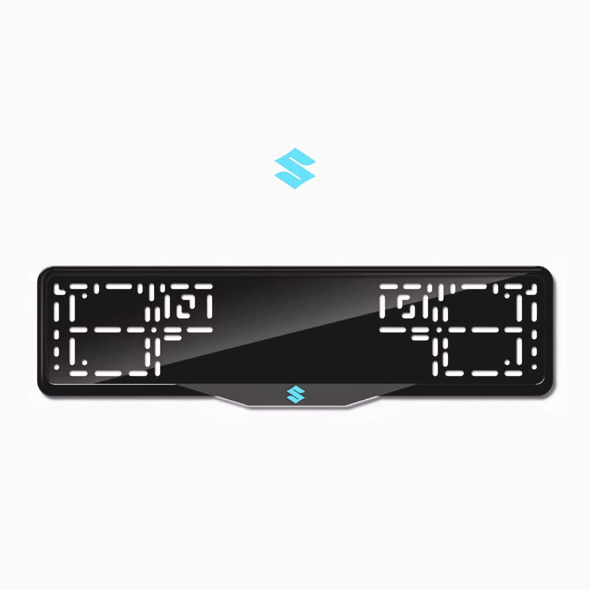 Cadres de plaque d'immatriculation Suzuki Logo - Bleu Tiffany - SATIN