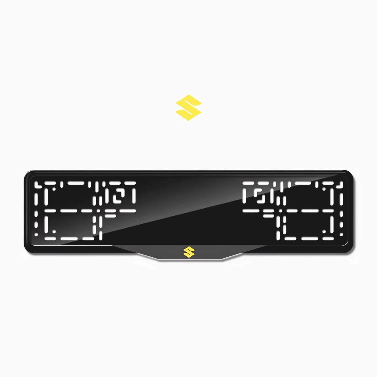 Cadres de plaque d'immatriculation Suzuki Logo - Jaune - SATIN