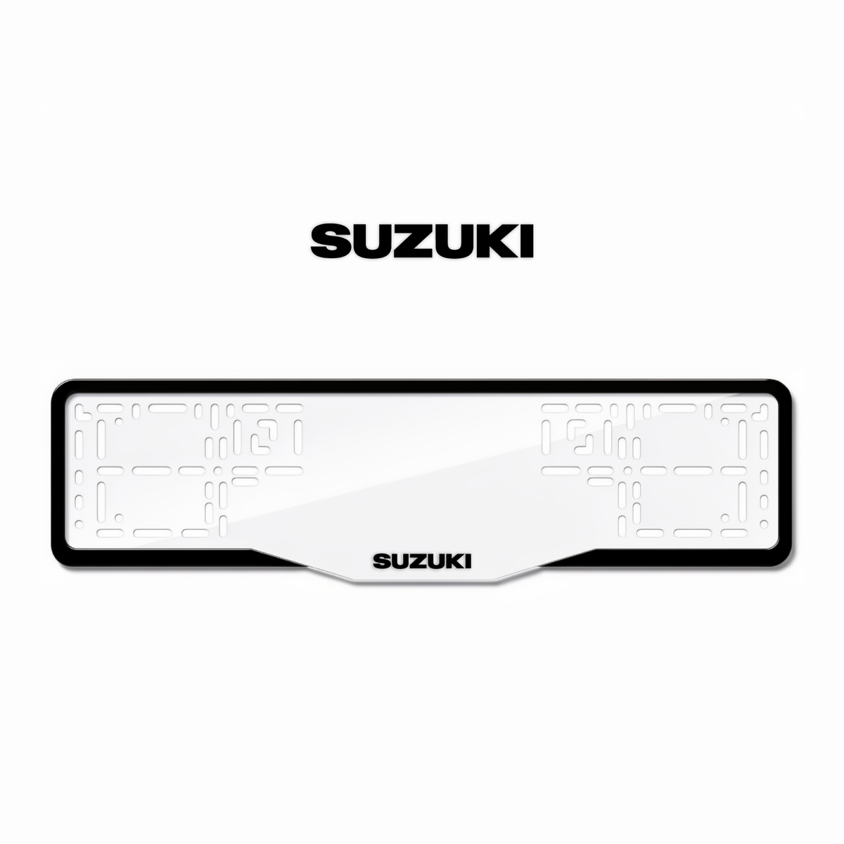 Cadres de plaque d'immatriculation Suzuki - Noir - GLASS