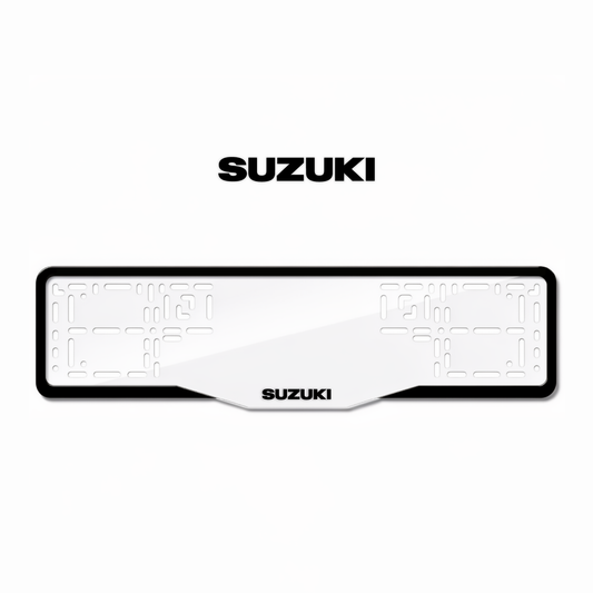 Cadres de plaque d'immatriculation Suzuki - Noir - GLASS