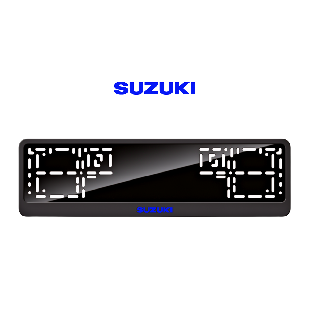 Cadres de plaque d'immatriculation Suzuki - Bleu - CLASSIC
