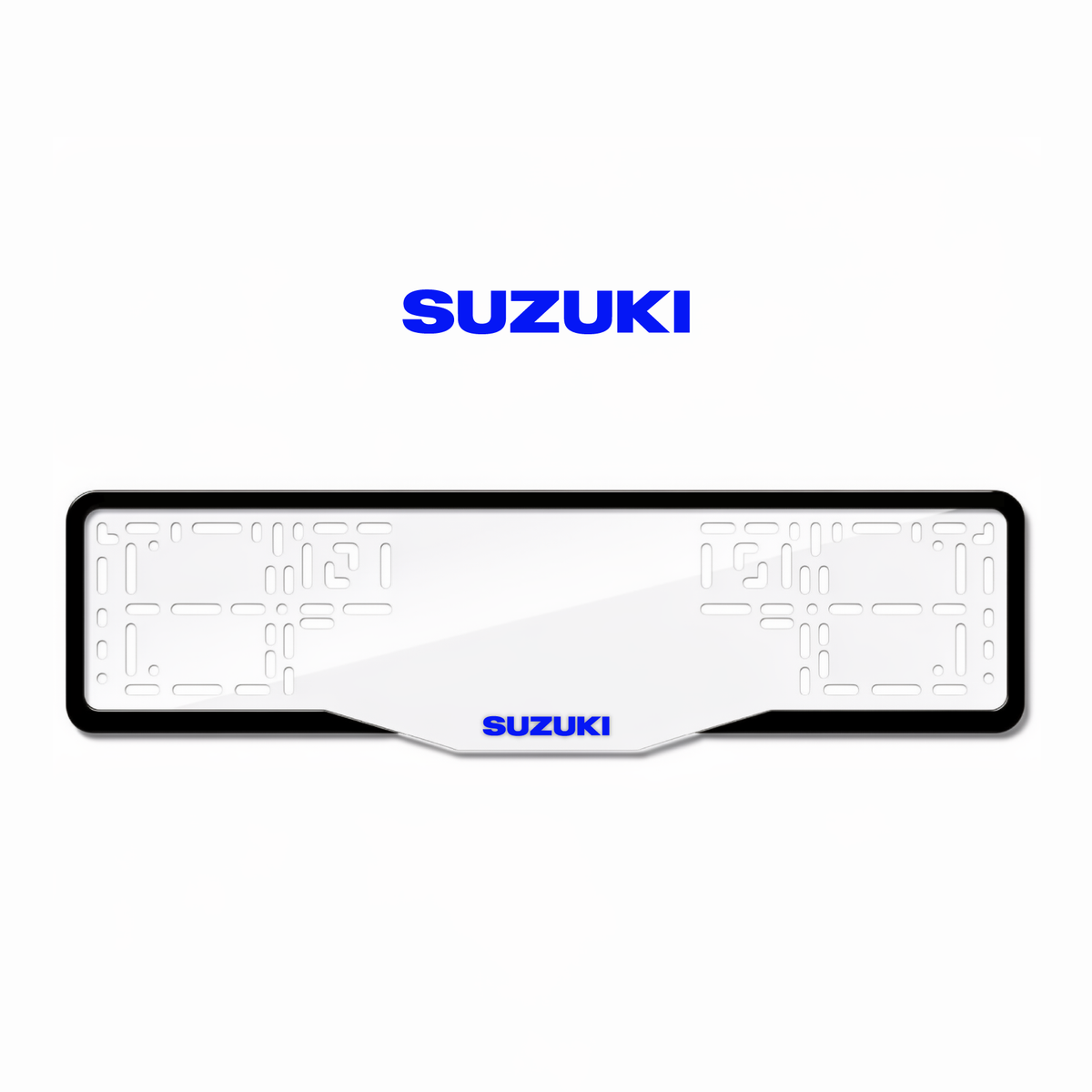 Cadres de plaque d'immatriculation Suzuki - Bleu - GLASS