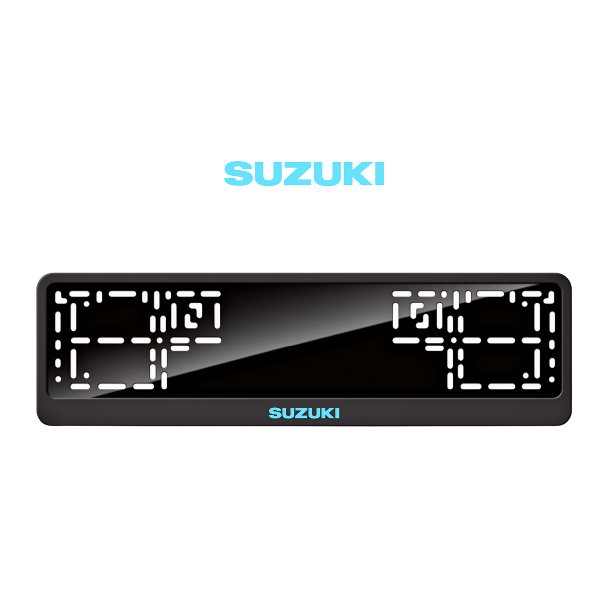Cadres de plaque d'immatriculation Suzuki - Bleu Tiffany - CLASSIC