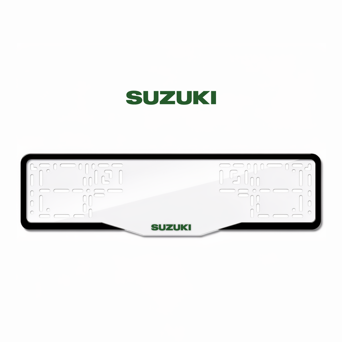 Cadres de plaque d'immatriculation Suzuki - Vert - GLASS