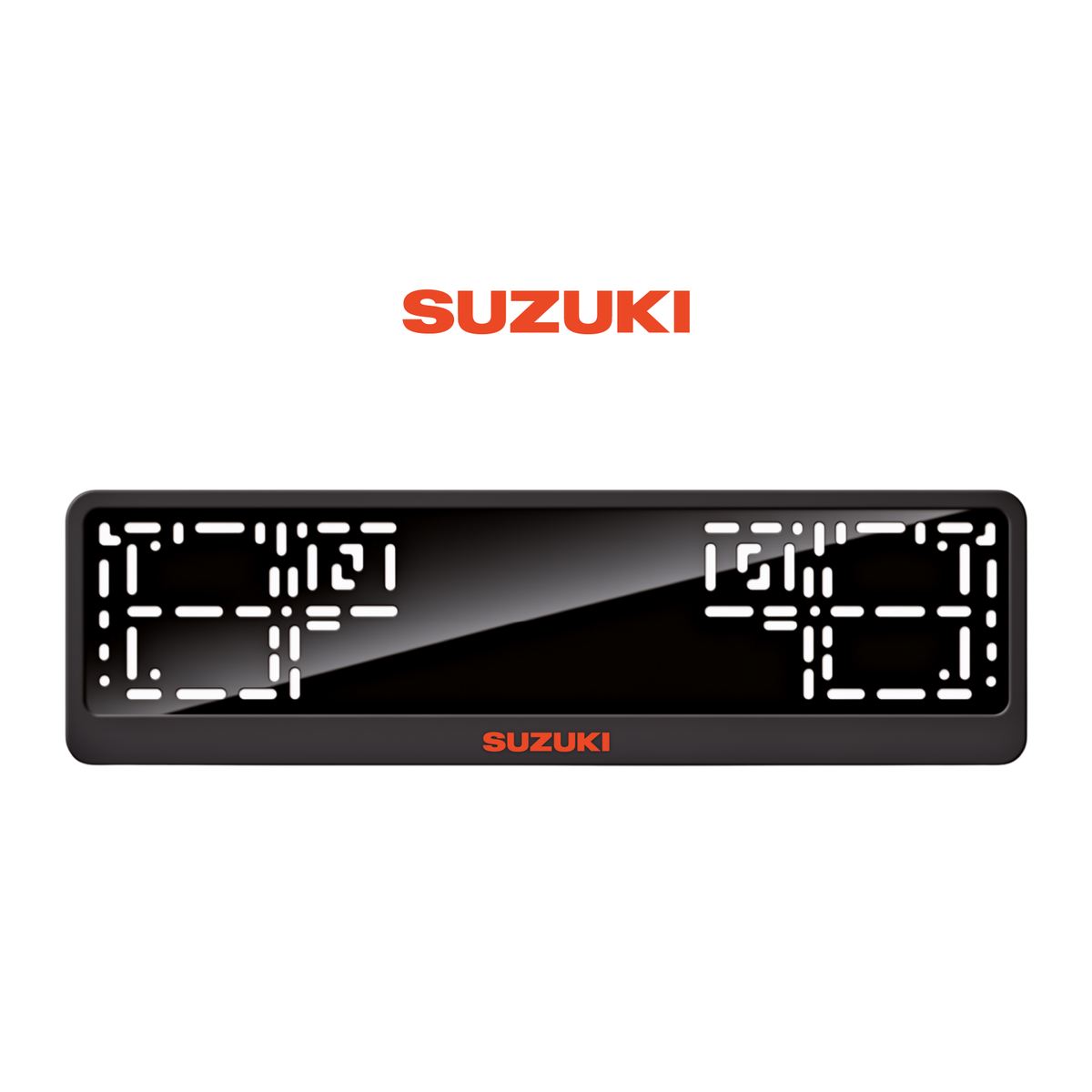 Cadres de plaque d'immatriculation Suzuki - Rouge - CLASSIC