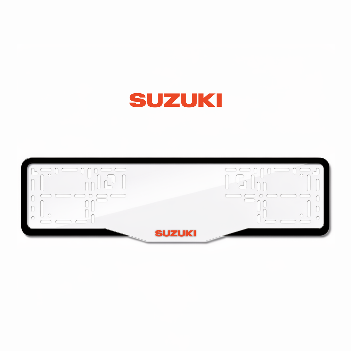 Cadres de plaque d'immatriculation Suzuki - Rouge - GLASS