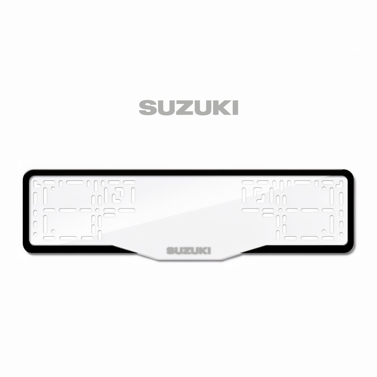 Cadres de plaque d'immatriculation Suzuki - Gris - GLASS