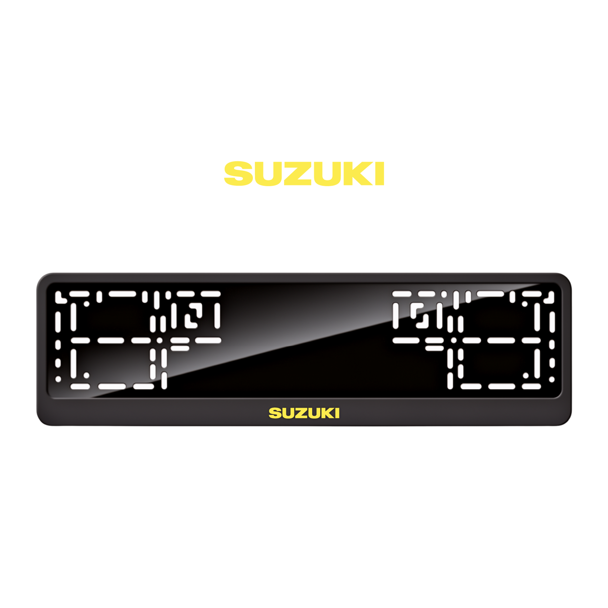 Cadres de plaque d'immatriculation Suzuki - Jaune - CLASSIC