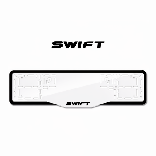 Cadres de plaque d'immatriculation Swift - Noir - GLASS