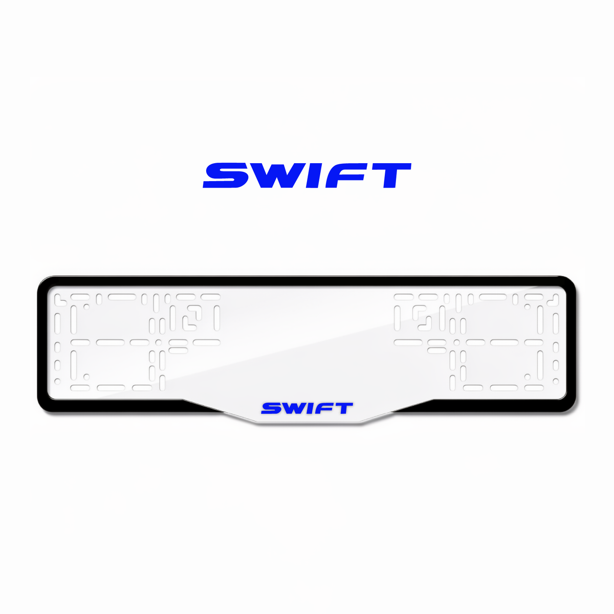 Cadres de plaque d'immatriculation Swift - Bleu - GLASS