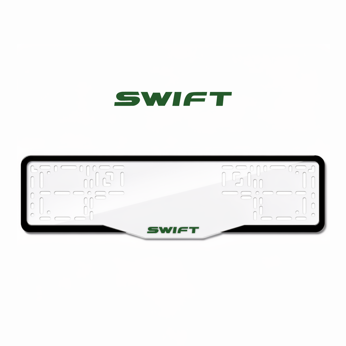 Cadres de plaque d'immatriculation Swift - Vert - GLASS