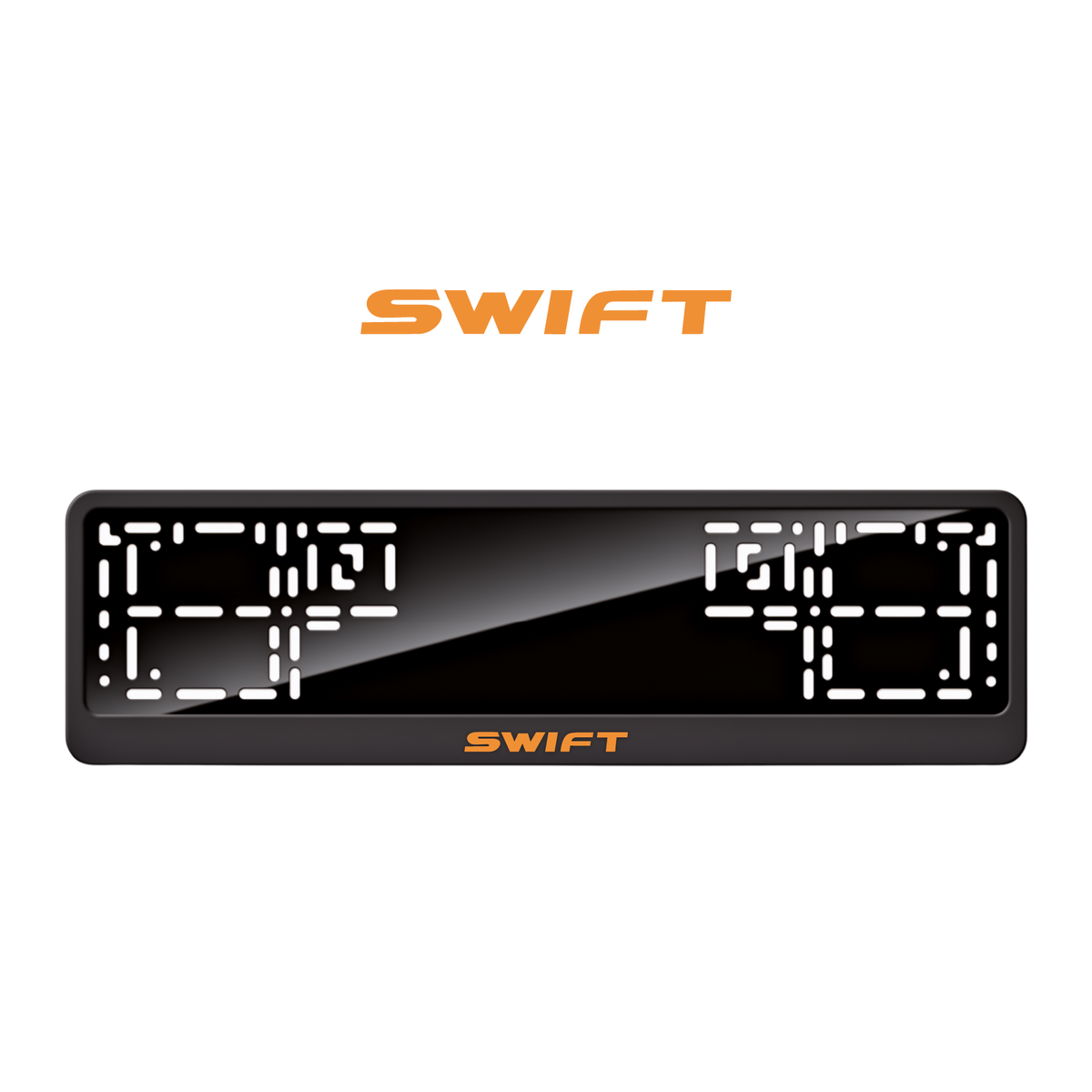Cadres de plaque d'immatriculation Swift - Orange Hermès - CLASSIC