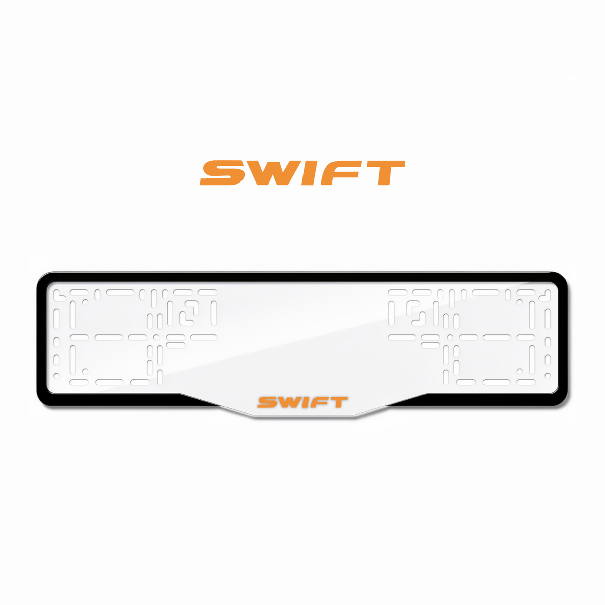 Cadres de plaque d'immatriculation Swift - Orange Hermès - GLASS