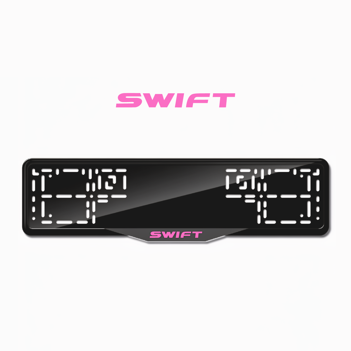 Cadres de plaque d'immatriculation Swift - Rose - SATIN