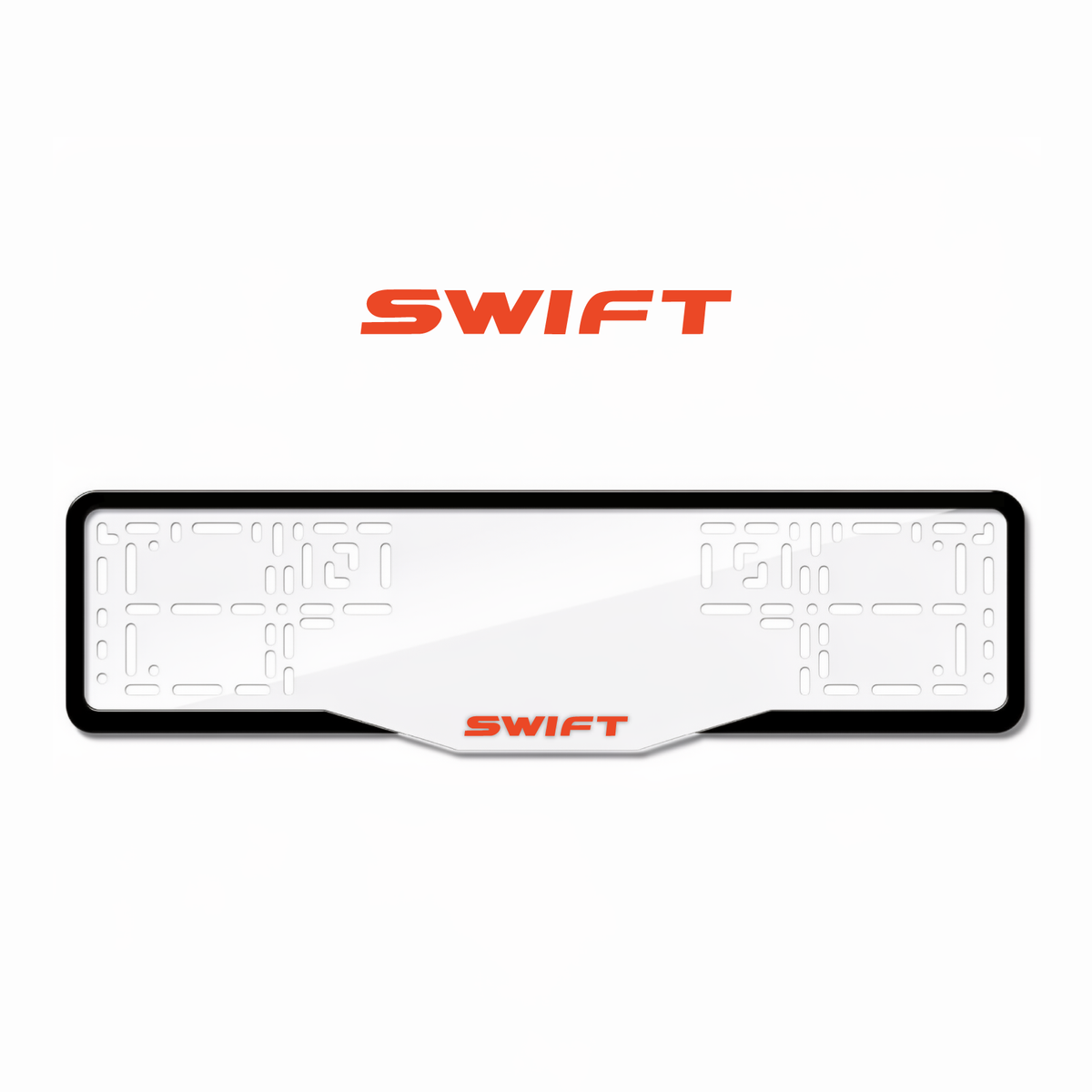 Cadres de plaque d'immatriculation Swift - Rouge - GLASS
