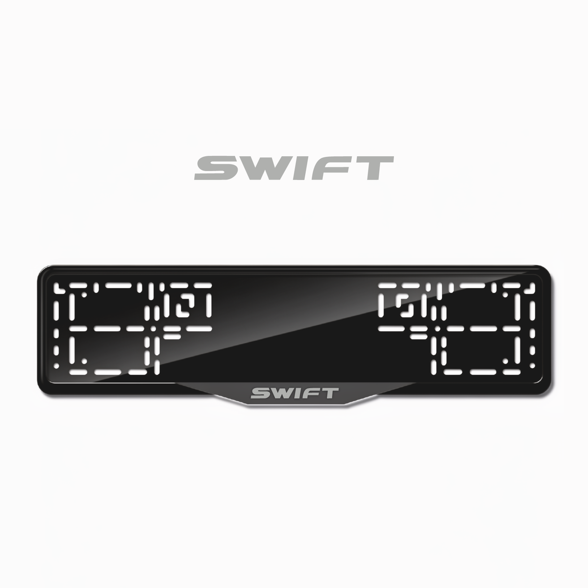 Cadres de plaque d'immatriculation Swift - Gris - SATIN