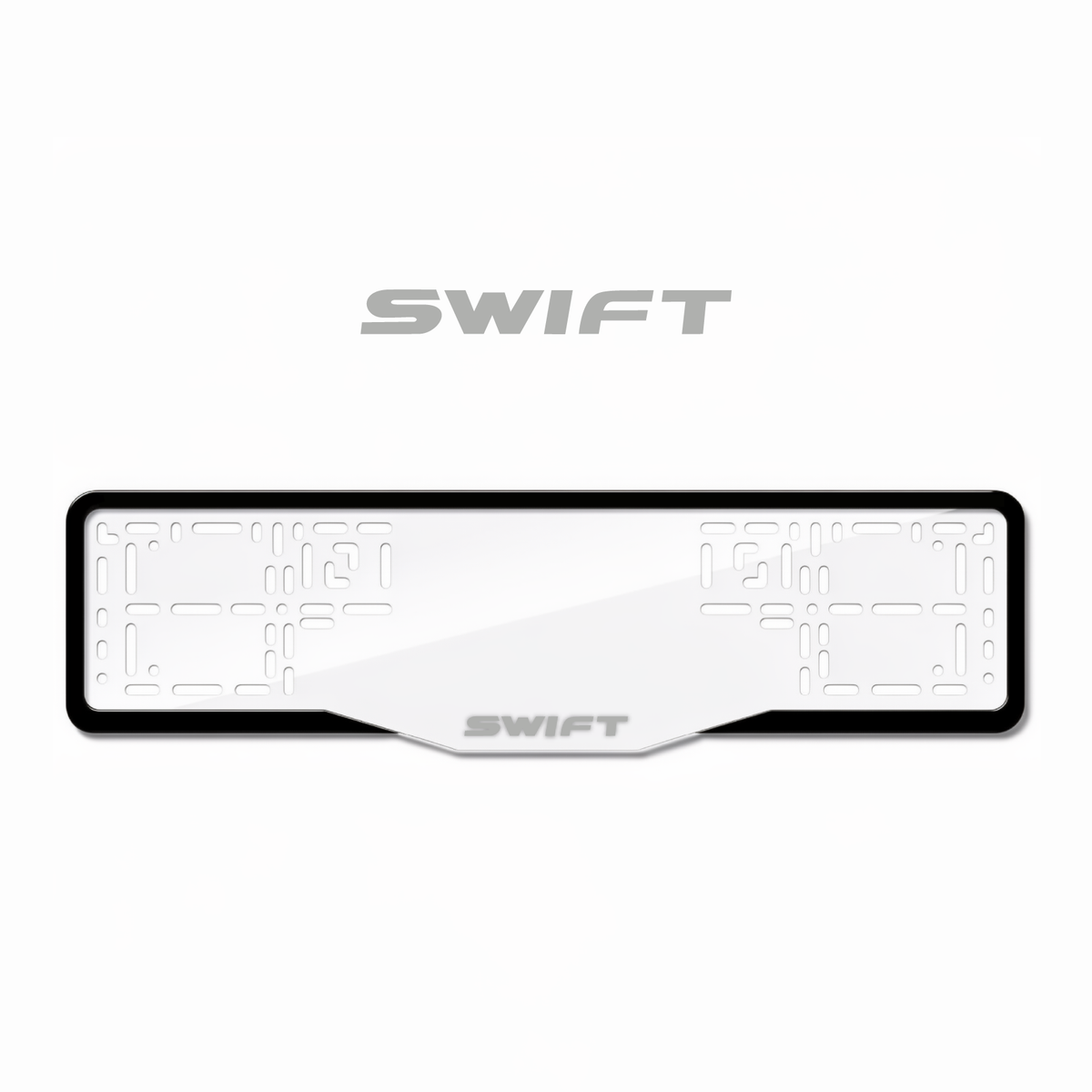 Cadres de plaque d'immatriculation Swift - Gris - GLASS