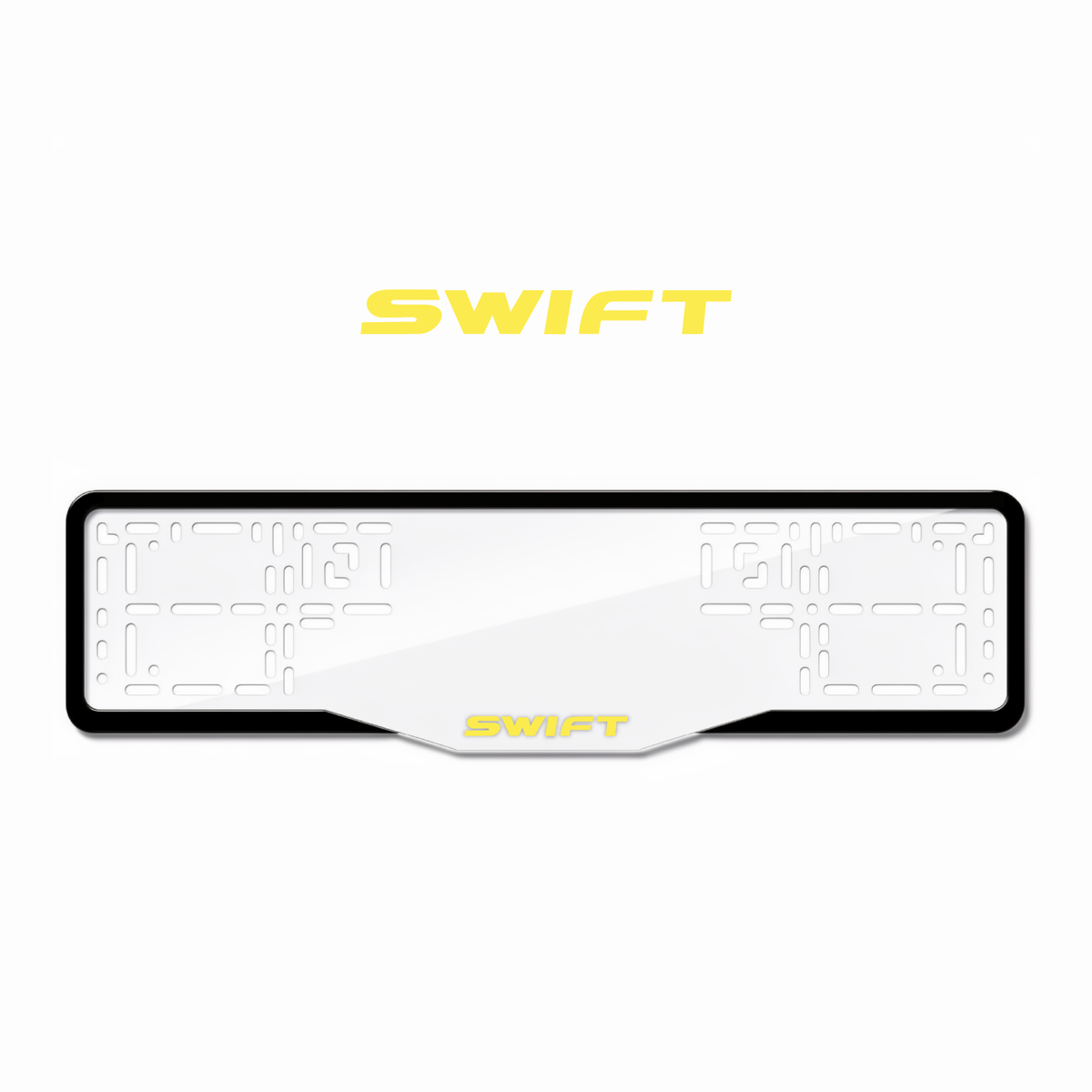 Cadres de plaque d'immatriculation Swift - Jaune - GLASS