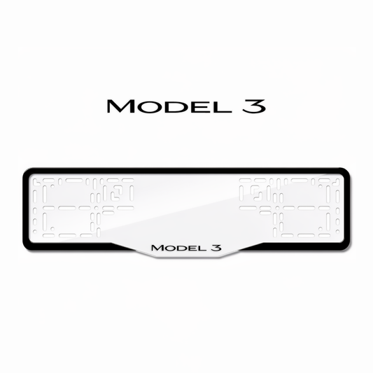 Cadres de plaque d'immatriculation Model 3 - Noir - GLASS