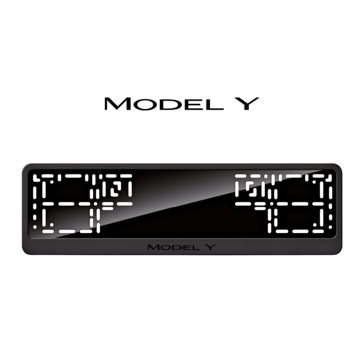 Cadres de plaque d'immatriculation Model Y - Noir - CLASSIC