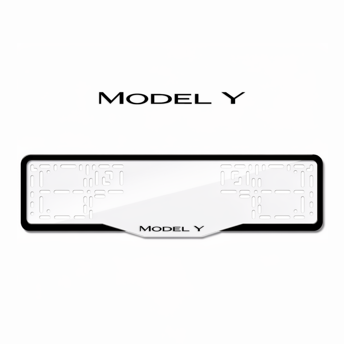 Cadres de plaque d'immatriculation Model Y - Noir - GLASS