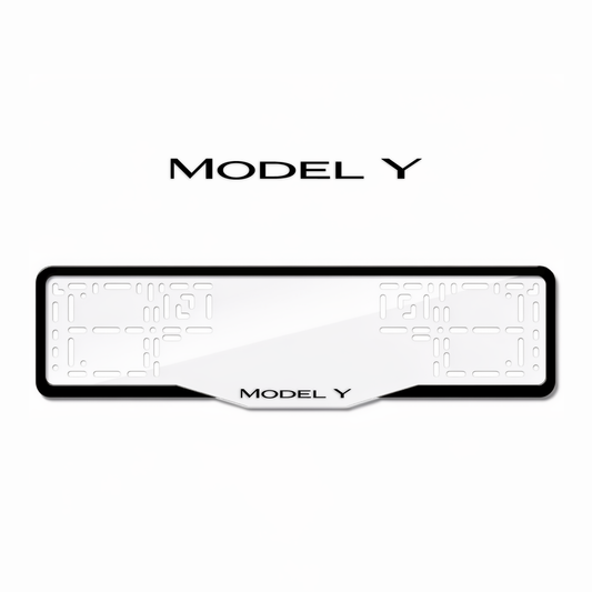 Cadres de plaque d'immatriculation Model Y - Noir - GLASS