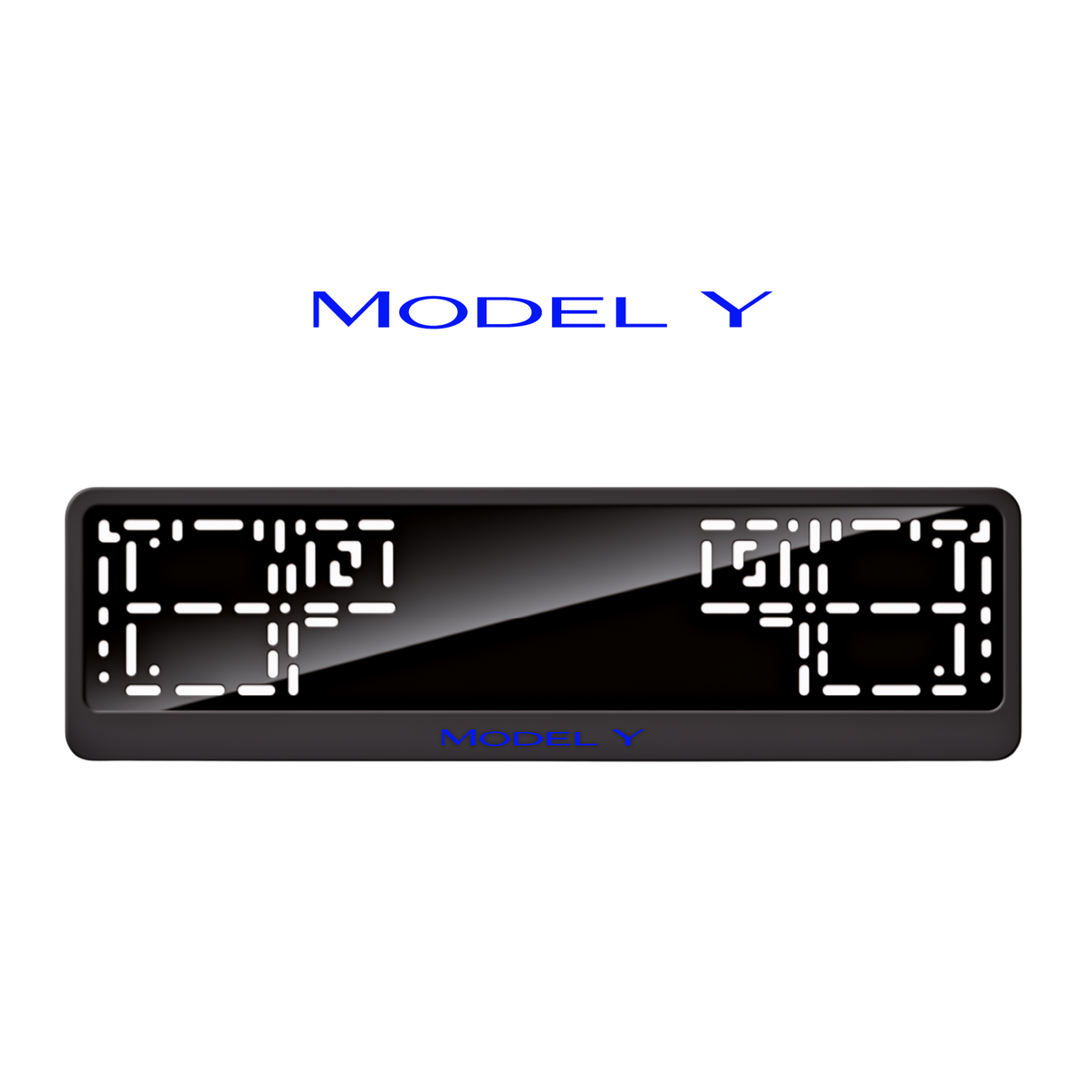 Cadres de plaque d'immatriculation Model Y - Bleu - CLASSIC