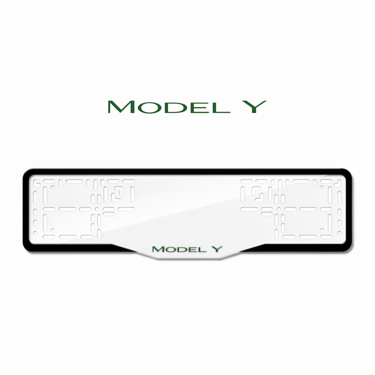 Cadres de plaque d'immatriculation Model Y - Vert - GLASS