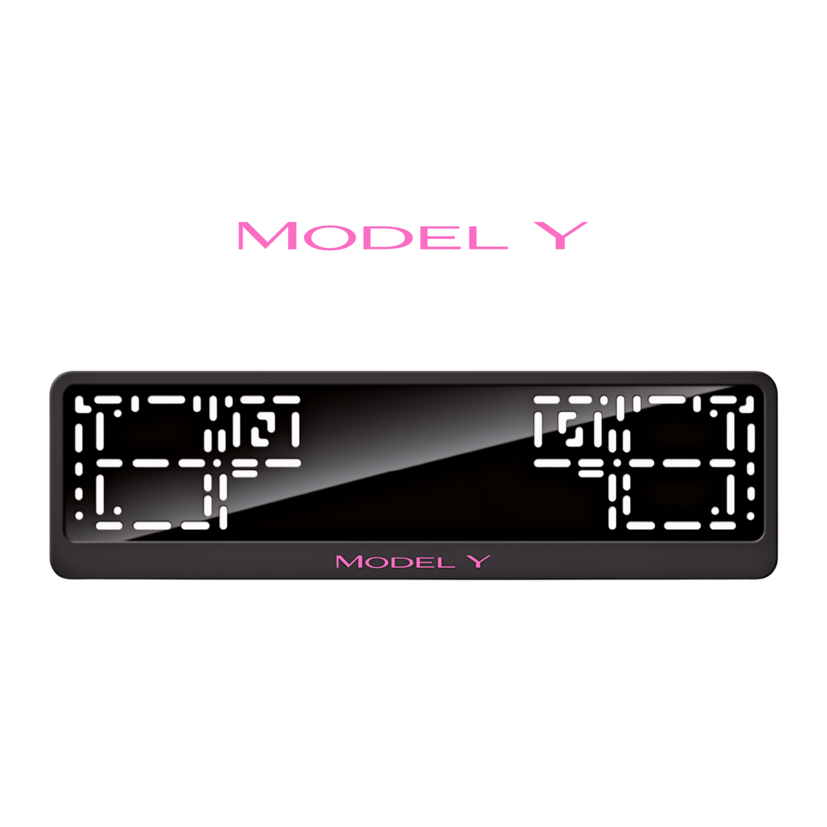 Cadres de plaque d'immatriculation Model Y - Rose - CLASSIC