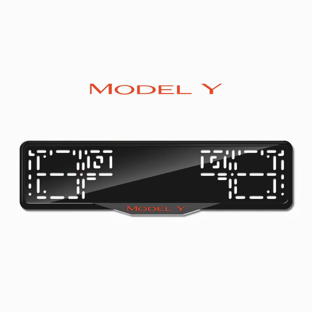 Cadres de plaque d'immatriculation Model Y - Rouge - SATIN