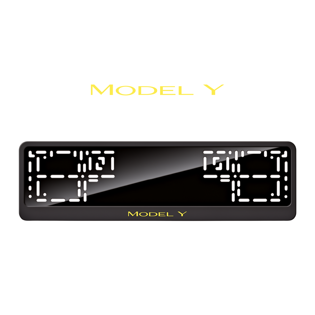 Cadres de plaque d'immatriculation Model Y - Jaune - CLASSIC