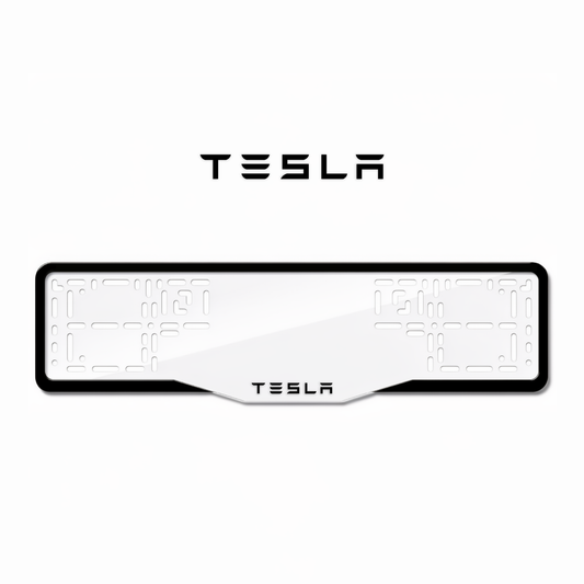 Cadres de plaque d'immatriculation Tesla - Noir - GLASS