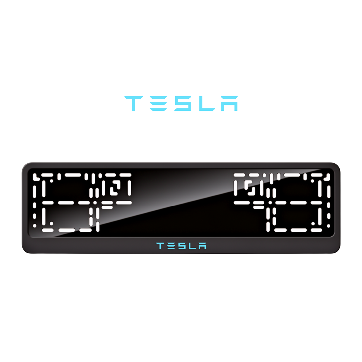 Cadres de plaque d'immatriculation Tesla - Bleu Tiffany - CLASSIC