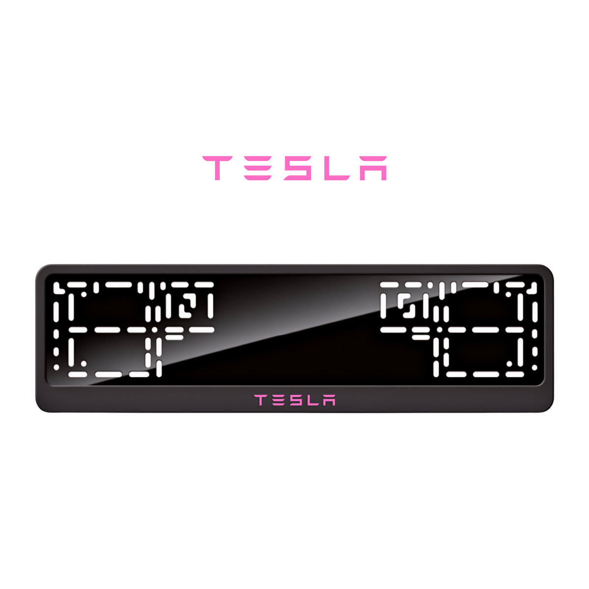Cadres de plaque d'immatriculation Tesla - Rose - CLASSIC