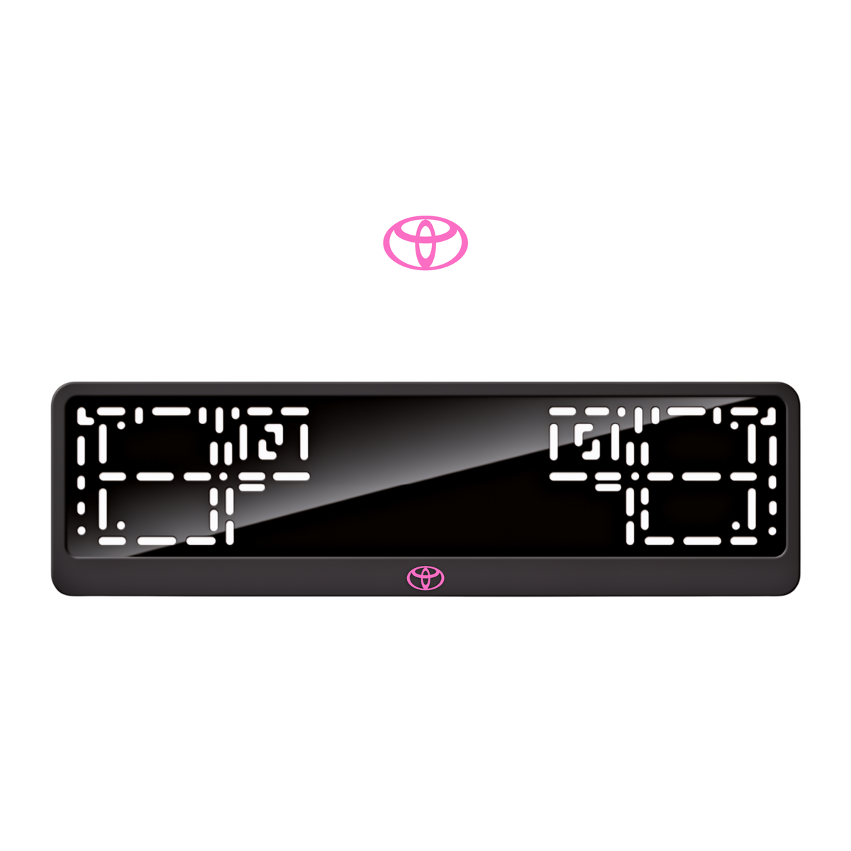 Cadres de plaque d'immatriculation Toyota Logo - Rose - CLASSIC